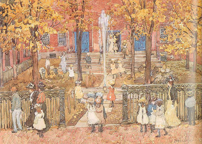 Maurice Prendergast West Church Boston oil painting picture